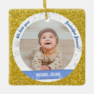 Zwillingsjungen Fotos Opa Süß Erstes Weihnachten B Keramikornament