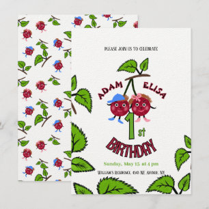 Zwillingskirschen Einladung