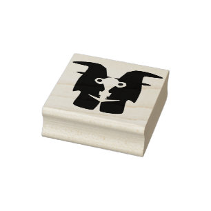 Zwillingskunst-Briefmarke Gummistempel