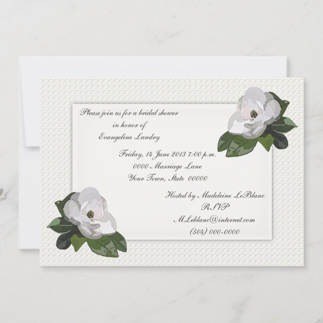 Zwillingsmagnolien Einladung (Vorderseite)