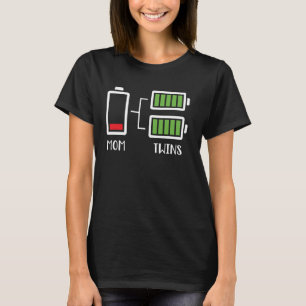 Zwillingsmama Lustig Müde Niedlich Mutter von Zwil T-Shirt
