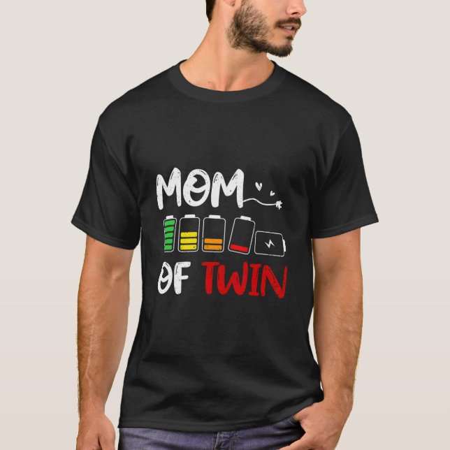 Zwillingsmutter Von Zwillingen Mutter Muttertag T-Shirt (Vorderseite)
