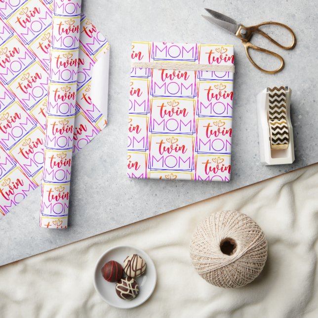 Zwillingspackpapier für die Mama Geschenkpapier (Kunsthandwerk)