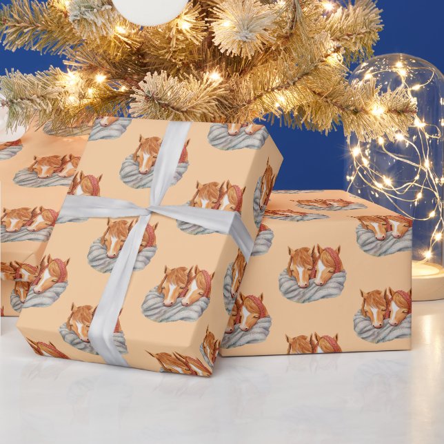 Zwillingspferde Geschenkpapier (Feiertage)