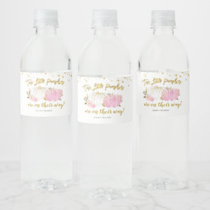Zwillingspinke und Gold Pumpkin Baby Dusche