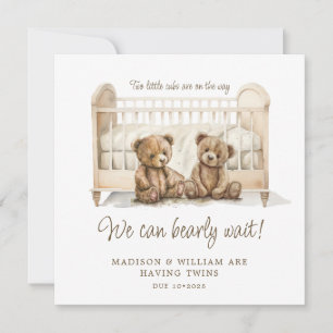 Zwillingsschwangerschaft Ankündigung neutraler Ted