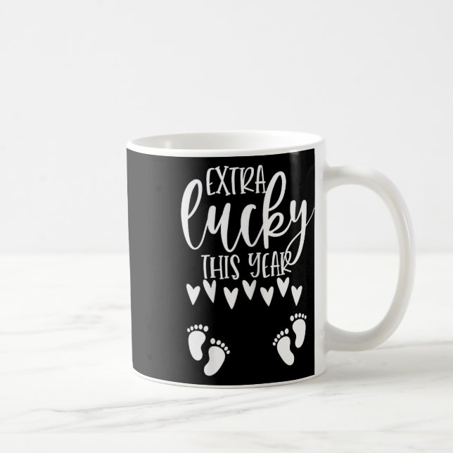Zwillingsschwangerschaft Enthüllung St Patricks Da Kaffeetasse (Rechts)