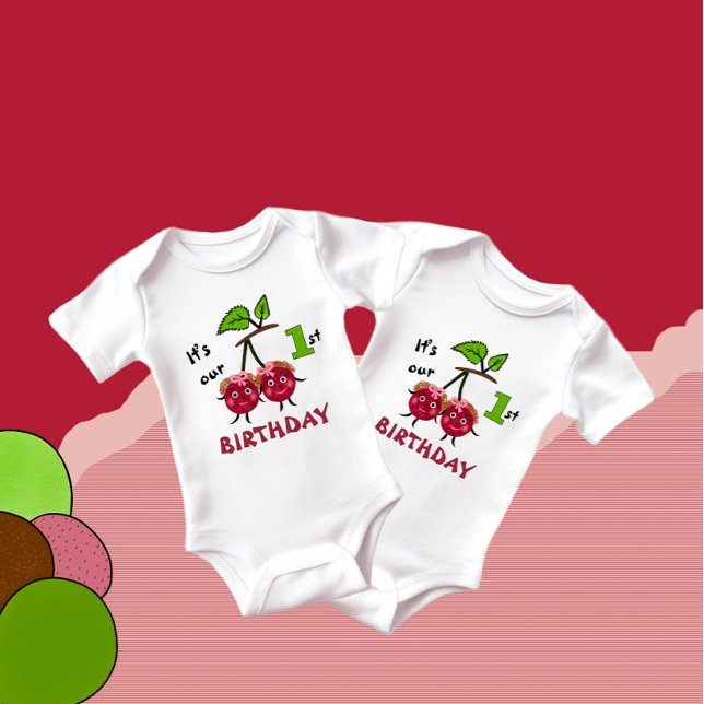 Zwillingsschwestern Kirsche Baby Strampler (Von Creator hochgeladen)