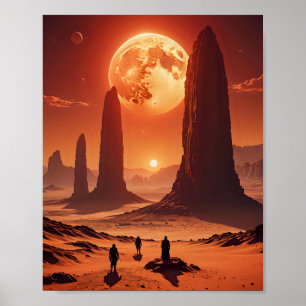 Zwillingssonnen über den Wüstenplaneten Poster