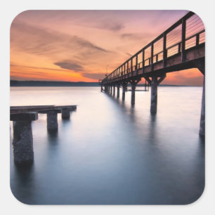 Zwillingsspits Quadratischer Aufkleber