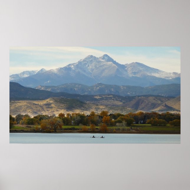 Zwillingsspitzen im Herbst Poster (Vorne)