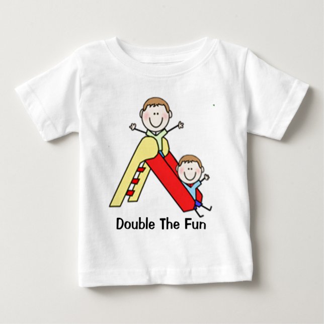 ZwillingStrichmännchen Baby T-shirt (Vorderseite)