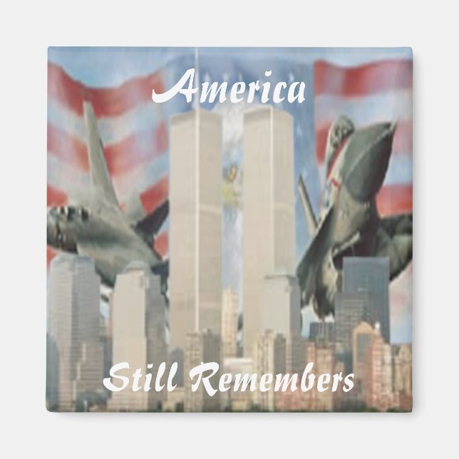 Zwillingstürme 9/11 Gedenkmagnet Magnet (Vorne)