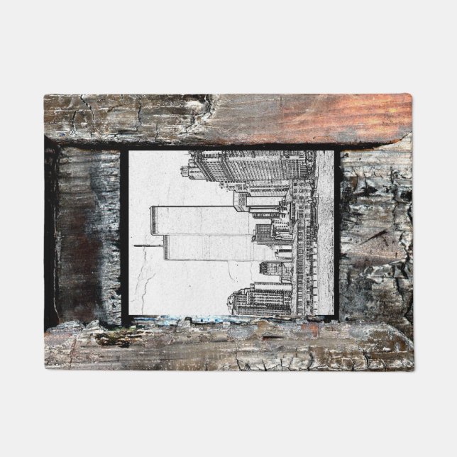 Zwillingstürme Fußmatte (Vorderseite)