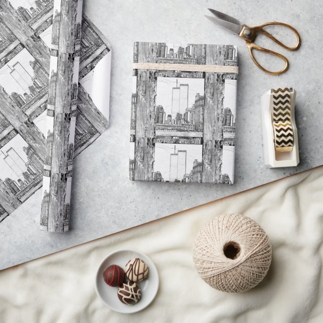 Zwillingstürme Geschenkpapier (Kunsthandwerk)