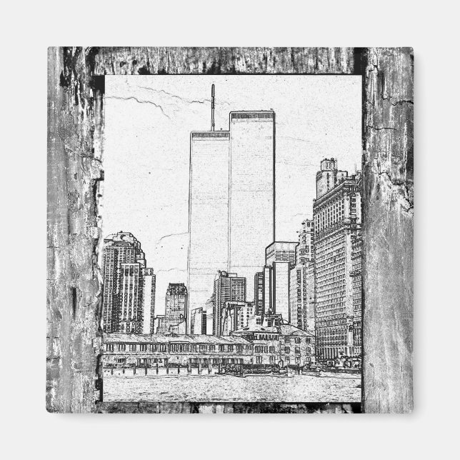 Zwillingstürme Magnet (Vorne)