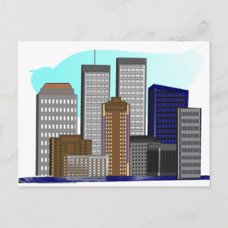 Zwillingstürme New York - Einzigartige Kunstgesche Postkarte