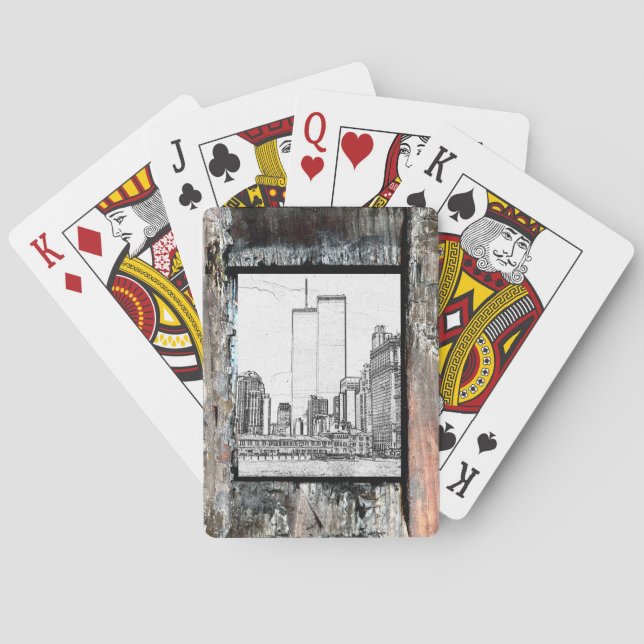 Zwillingstürme Spielkarten (Rückseite)