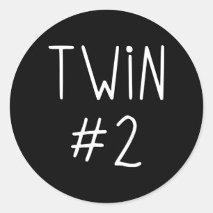 Zwillingswin 1 - Zwilling 2 Runder Aufkleber