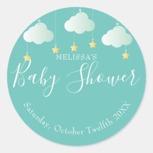Zwinkern zwinkern kleiner Stern Baby Shower Runder Aufkleber