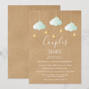 Zwinkern Zwinkern Kleiner Stern Paare Baby Shower Einladung