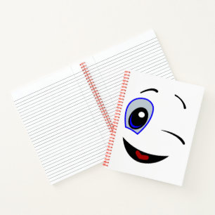 ZWINKERNDE SMILEY-FACE NOTIZBUCH