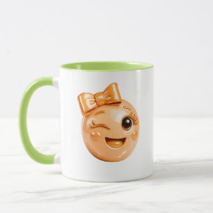 Zwinkerndes Emoji-Gesicht Illustration Tasse