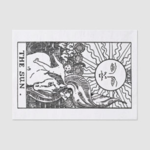 Zwirn-Papier der Sun-Tarot-Karte Seidenpapier