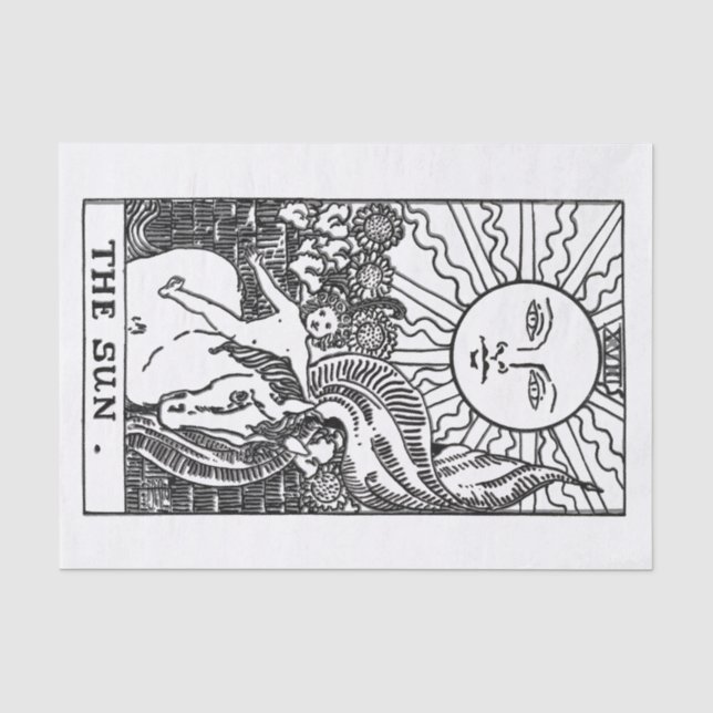 Zwirn-Papier der Sun-Tarot-Karte Seidenpapier (Vorderseite)