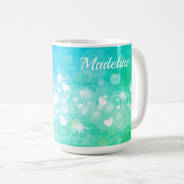Zwirnen von Herzen Kaffeetasse (VorderseiteRechts)