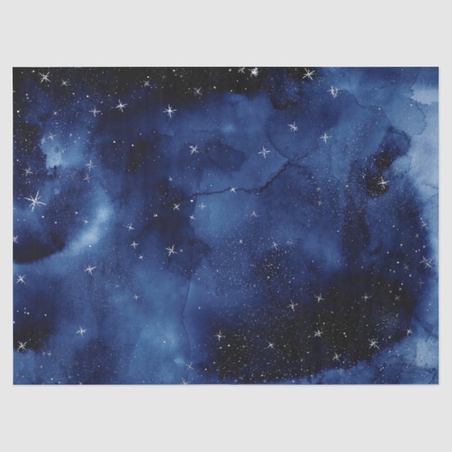 Zwirnpapier für blaue Galaxien Seidenpapier (Vorderseite)