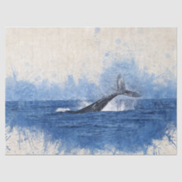 Zwirnpapier für Blauwale Seidenpapier