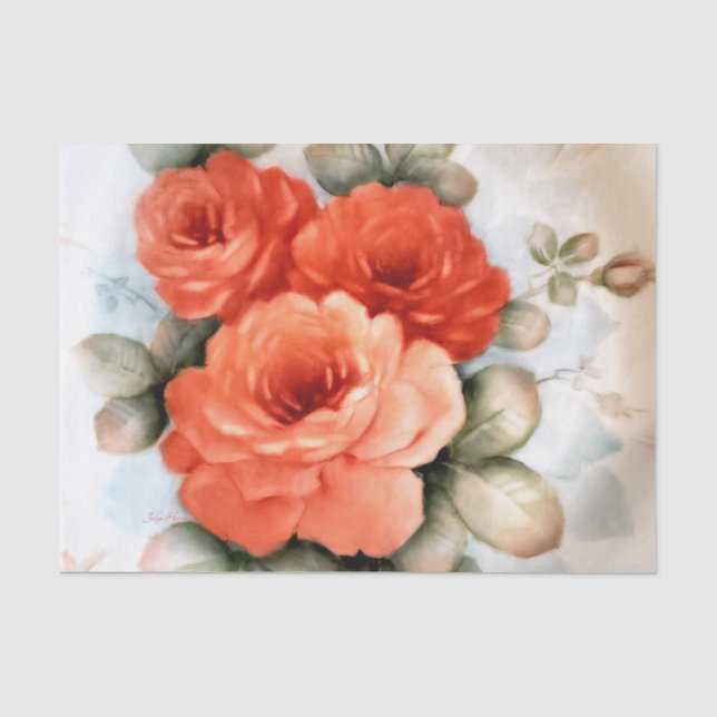 Zwirnpapier für Korallen-Rose Seidenpapier (Vorderseite)