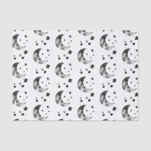 Zwirnpapier für Mond und Sterne Seidenpapier (Vorderseite)