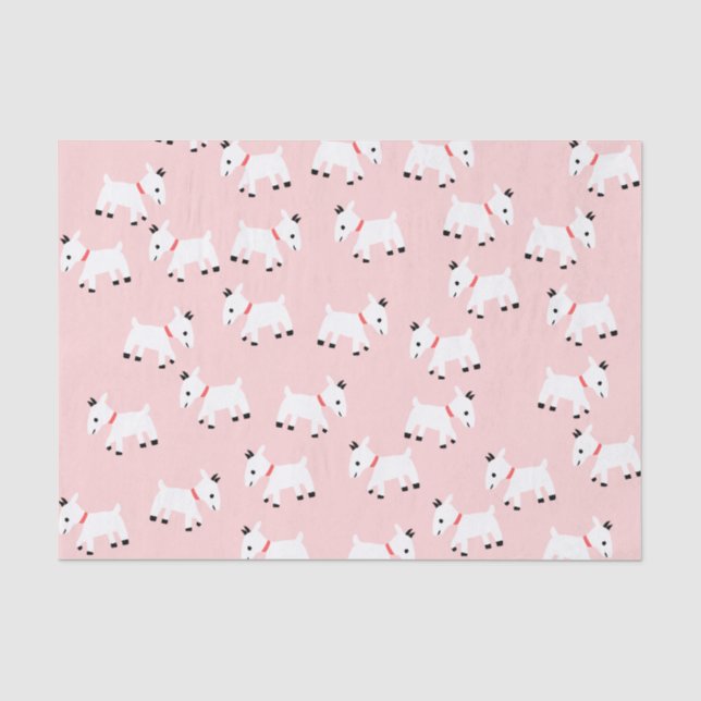 Zwirnpapier für rosa Ziegen Seidenpapier (Vorderseite)