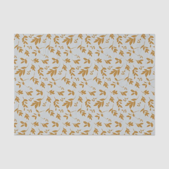 Zwirnpapier mit gelber Blattspitze Seidenpapier (Vorderseite)