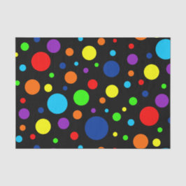 Zwirnpapier mit schwarzen Rainbow-Spots Seidenpapier