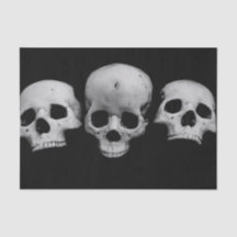 Zwirnpapier-SKULL-BLACK UND WEISSE