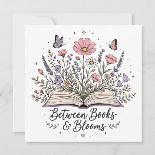 Zwischen Büchern und Blüten Buchliebhaber Leser Einladung
