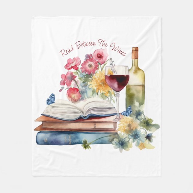 Zwischen den Weinen lesen Fleecedecke (Vorderseite)