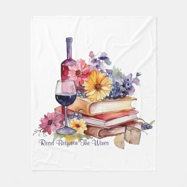 Zwischen den Weinen lesen Fleecedecke (Vorderseite)