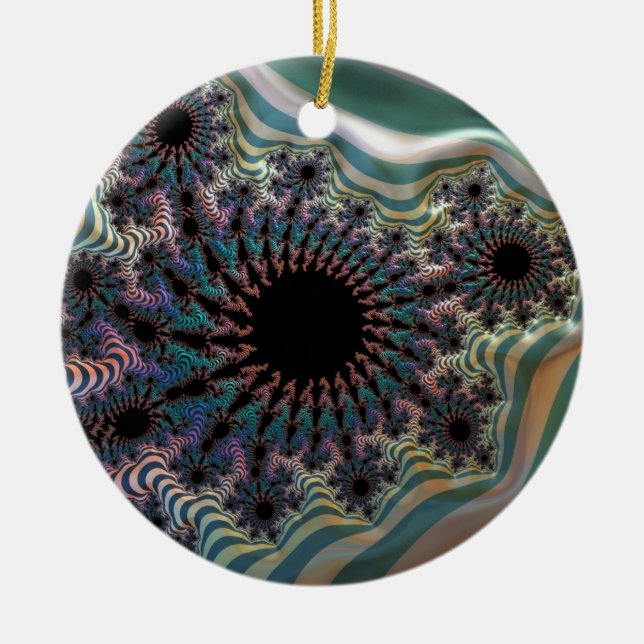 Zwischen der Falten-Keramik-Dekoration Keramik Ornament (Vorne)