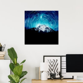 Zwischen der Galaxie und dem Berg Poster