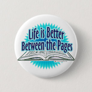 Zwischen der Seiten-Blau-Art Button
