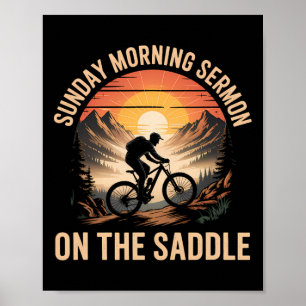 Zwischen Fußball und Haushaltsarbeiten Mountainbik Poster