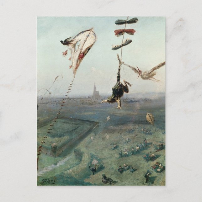 Zwischen Himmel und Erde, 1862 Postkarte (Vorderseite)