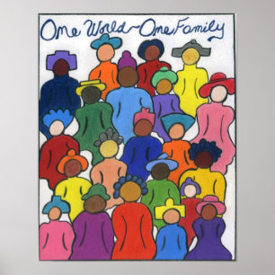 Zwischen verschiedenen Rassen, multikulturelles 1 Poster