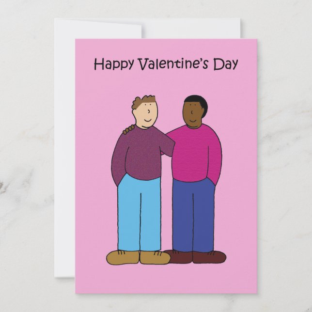 Zwischen verschiedenen Rassen Valentinsgruß für Dankeskarte (Vorderseite)