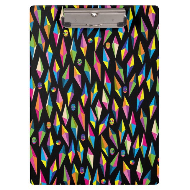 Zwischenablage/Bold Geometric mit Skulls Klemmbrett (Vorderseite)
