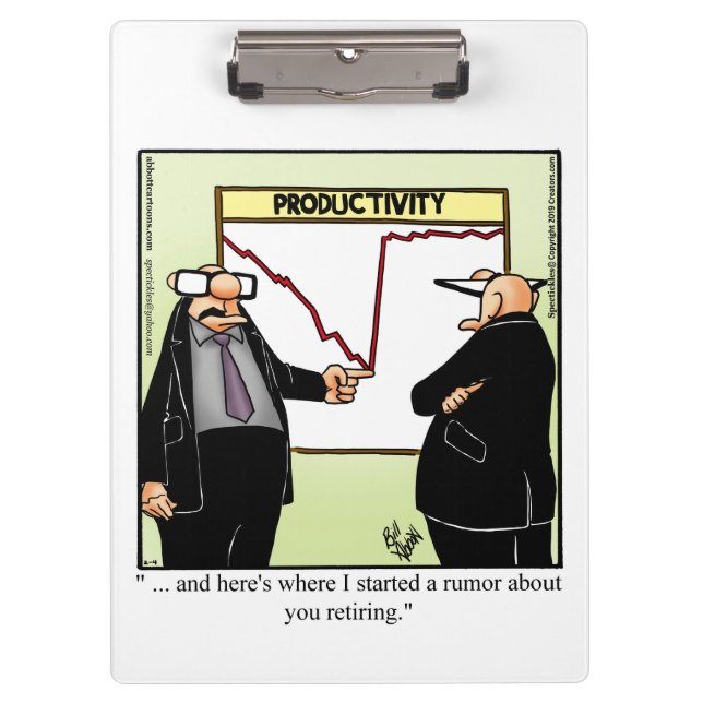 Zwischenablage für Business Büro Humor Klemmbrett (Vorderseite)